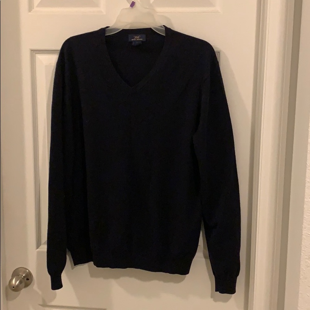 Brooks brothers navy blue v neck sweater Large